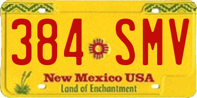 NM license plate 384SMV