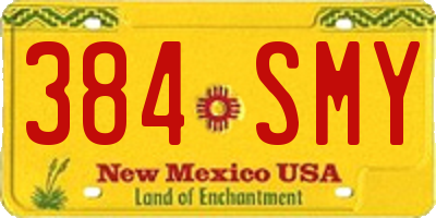 NM license plate 384SMY