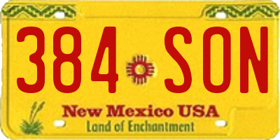 NM license plate 384SON