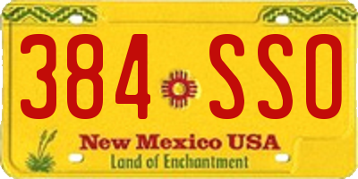 NM license plate 384SSO