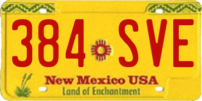NM license plate 384SVE