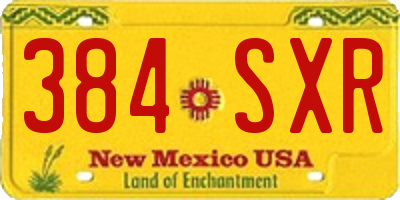 NM license plate 384SXR