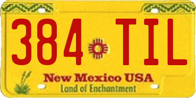 NM license plate 384TIL