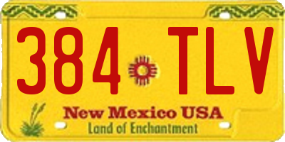 NM license plate 384TLV