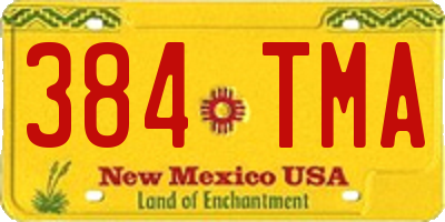 NM license plate 384TMA