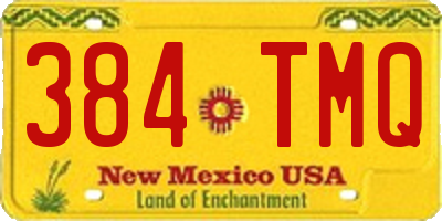 NM license plate 384TMQ