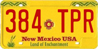 NM license plate 384TPR