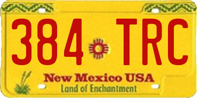 NM license plate 384TRC
