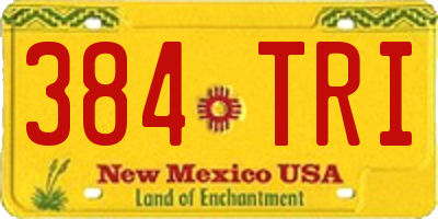 NM license plate 384TRI