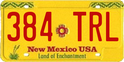 NM license plate 384TRL