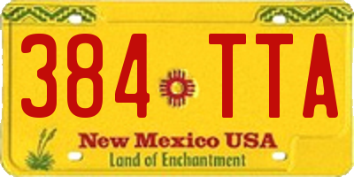 NM license plate 384TTA