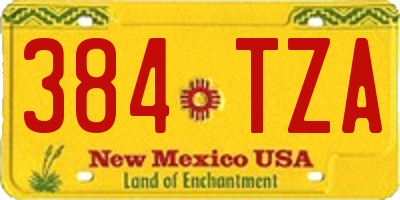 NM license plate 384TZA
