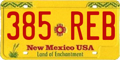 NM license plate 385REB
