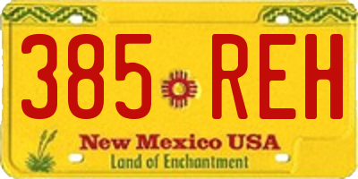 NM license plate 385REH