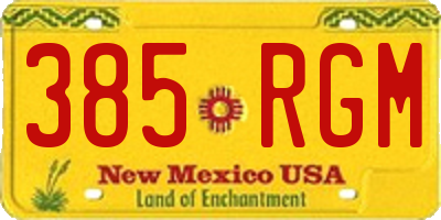 NM license plate 385RGM