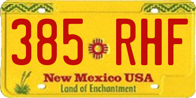 NM license plate 385RHF
