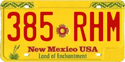 NM license plate 385RHM