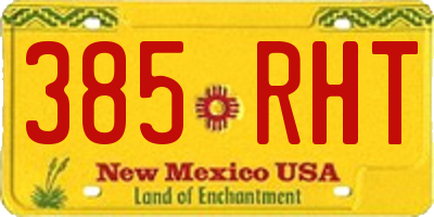 NM license plate 385RHT