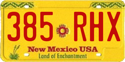 NM license plate 385RHX