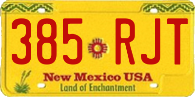 NM license plate 385RJT
