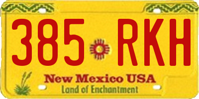 NM license plate 385RKH