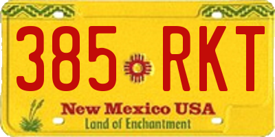 NM license plate 385RKT