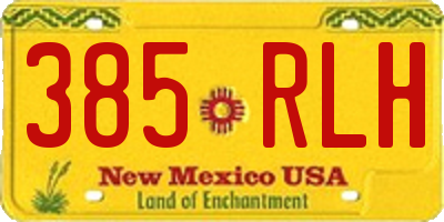 NM license plate 385RLH