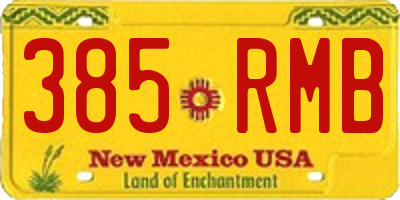 NM license plate 385RMB