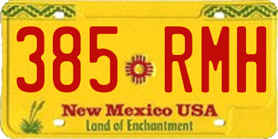 NM license plate 385RMH