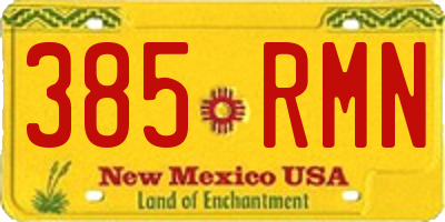 NM license plate 385RMN