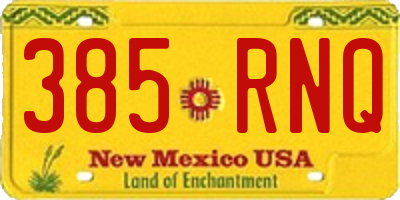 NM license plate 385RNQ