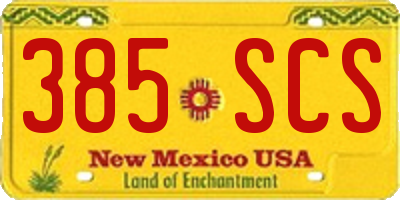 NM license plate 385SCS