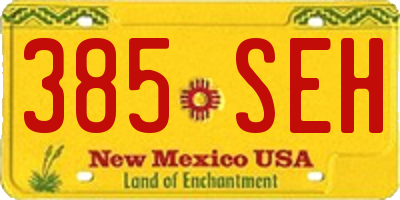NM license plate 385SEH