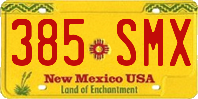 NM license plate 385SMX
