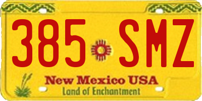 NM license plate 385SMZ