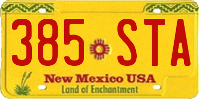 NM license plate 385STA