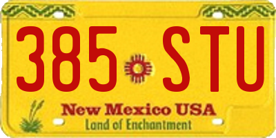 NM license plate 385STU