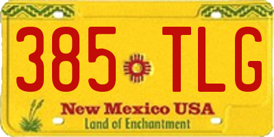 NM license plate 385TLG