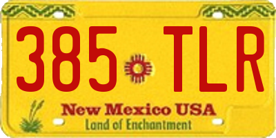 NM license plate 385TLR