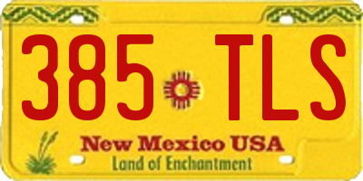 NM license plate 385TLS