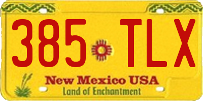 NM license plate 385TLX