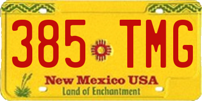 NM license plate 385TMG
