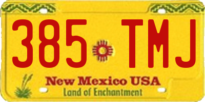 NM license plate 385TMJ