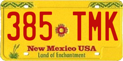 NM license plate 385TMK