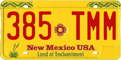 NM license plate 385TMM