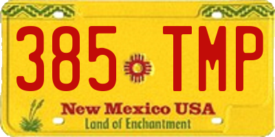 NM license plate 385TMP