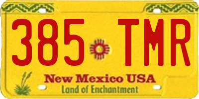 NM license plate 385TMR
