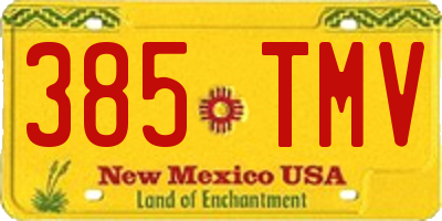 NM license plate 385TMV