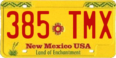 NM license plate 385TMX