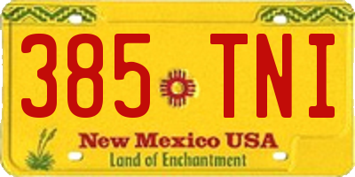 NM license plate 385TNI